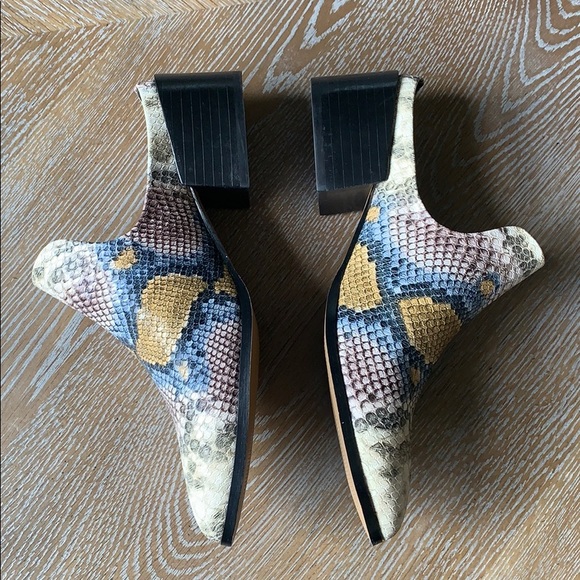 STEVEN Deandra Snakeskin Embossed Mule in Nat Mult - Picture 12 of 14